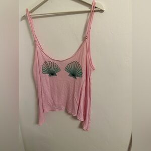 Wildfox Pink Camisole with Seashell Design